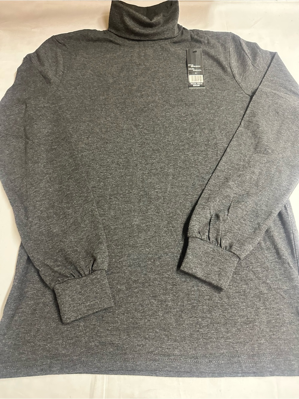 Galaxy By Harvic Men's Charcoal Gray Turtleneck Sweater Shirt